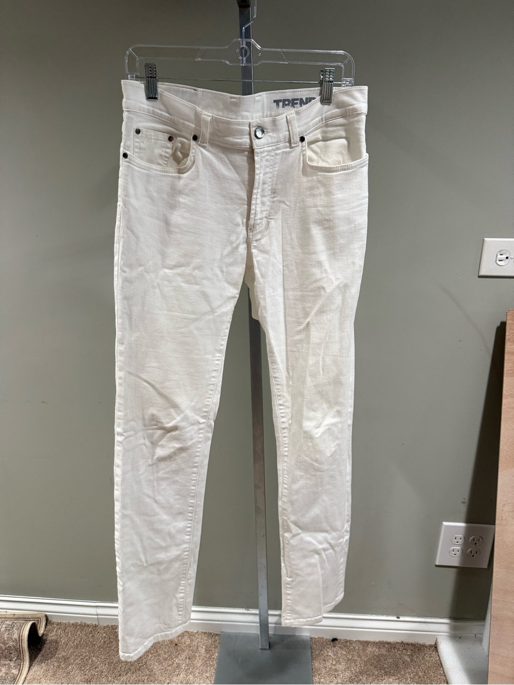 Versace Men's Slim White Jeans